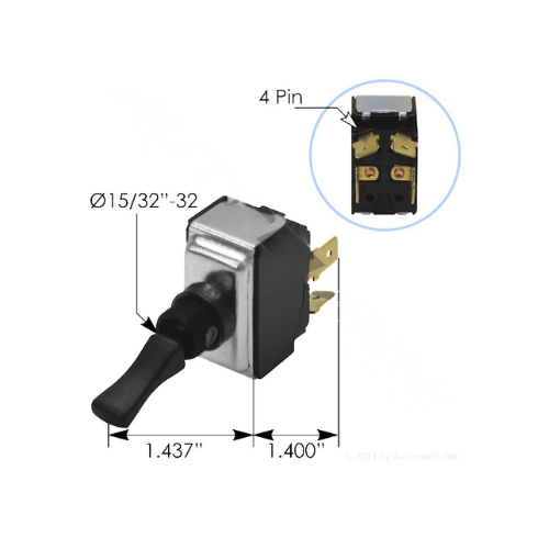SWITCH CORTO PUNTEADO 4 TERMINALES