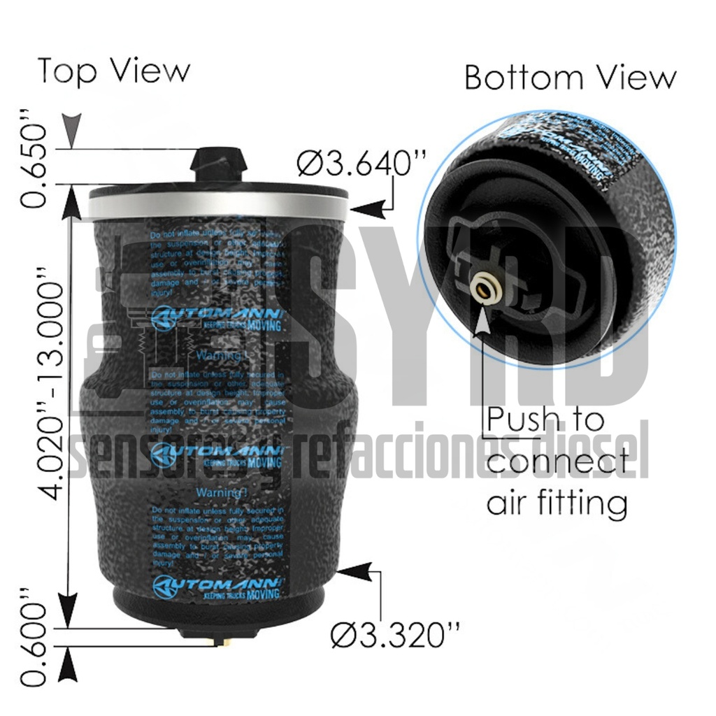 BOLSA DE AIRE DE CABINA FREIGHTLINER 