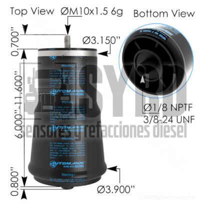 [1S6-058] BOLSA CABINA DE AIRE VOLVO  =20463622 =20462624